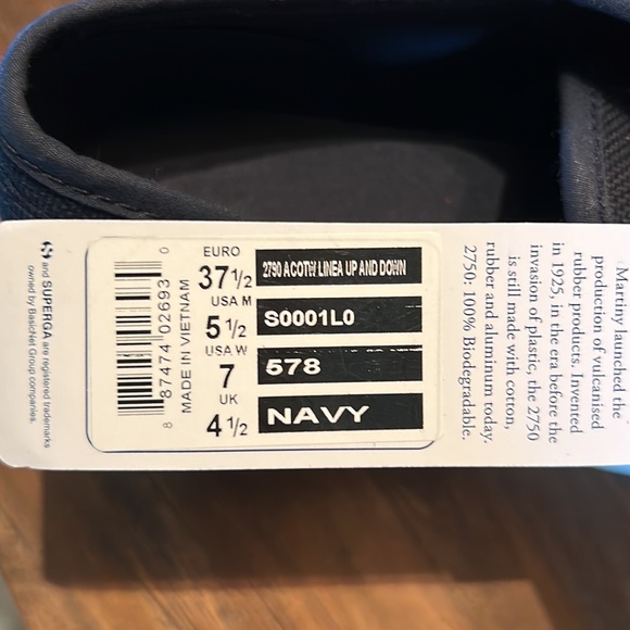 SUPERGA  2750 Basic Platform Navy Sneakers - Picture 10 of 12